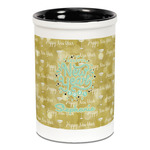 Happy New Year Ceramic Pencil Holders - Black