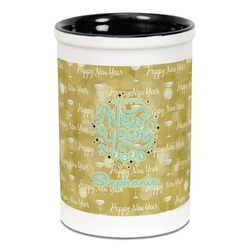 Happy New Year Ceramic Pencil Holders - Black
