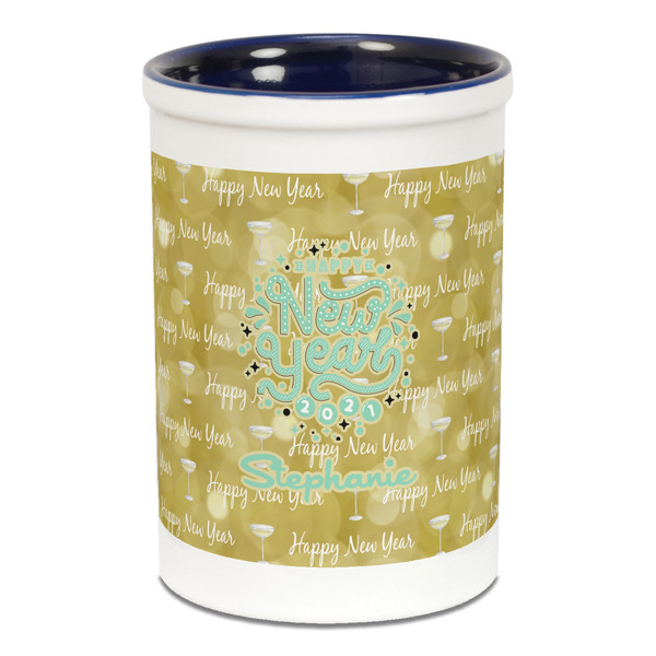 Happy New Year Pencil Holder - Blue
