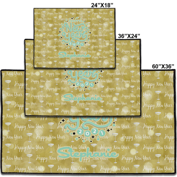 Happy New Year Personalized Door Mat - Group Parent IMF