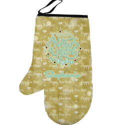 Happy New Year Left Oven Mitt w/ Name or Text