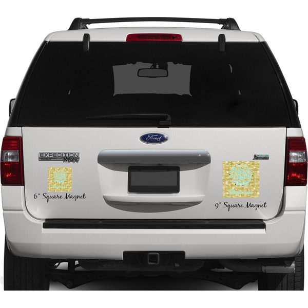 Happy New Year Personalized Square Car Magnets on Ford Explorer