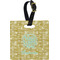 Happy New Year Plastic Luggage Tag - Square w/ Name or Text