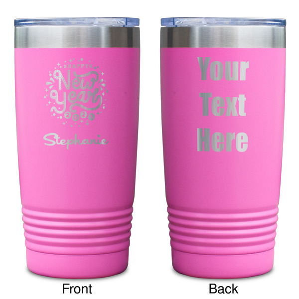 Happy New Year Pink Polar Camel Tumbler - 20oz - Double Sided - Approval
