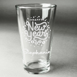 Happy New Year Pint Glass - Engraved (Personalized)