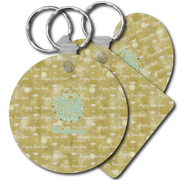 Custom Happy New Year Plastic Keychain (Personalized)