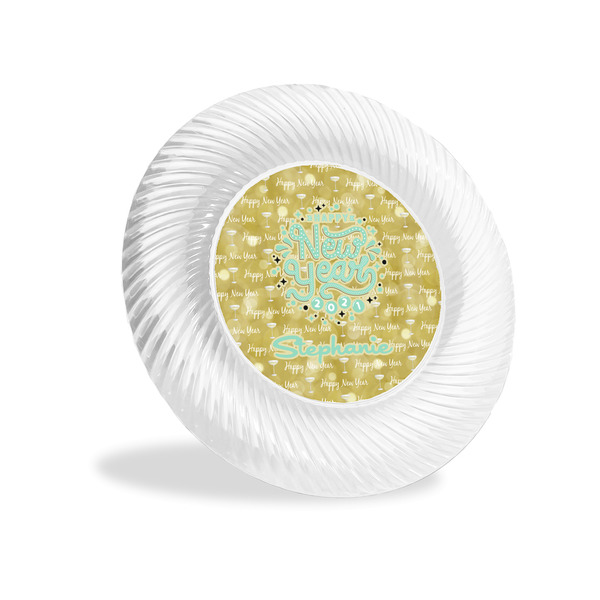 Custom Happy New Year Plastic Party Appetizer & Dessert Plates - 6" (Personalized)