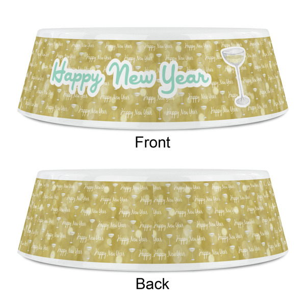 Happy New Year Plastic Pet Bowls - Small - APPROVAL