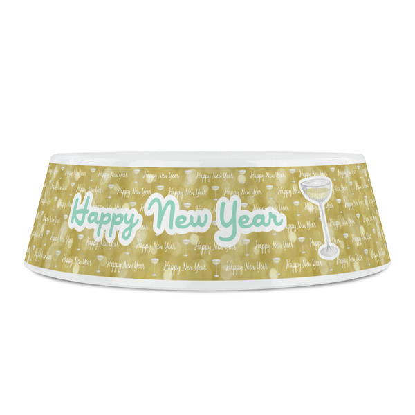 Happy New Year Plastic Pet Bowls - Small - FRONT