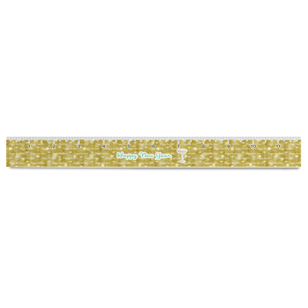 Happy New Year Plastic Ruler - 12" - FRONT