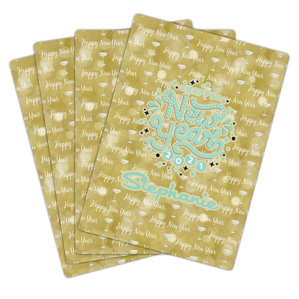 Happy New Year Playing Cards - Hand Back View
