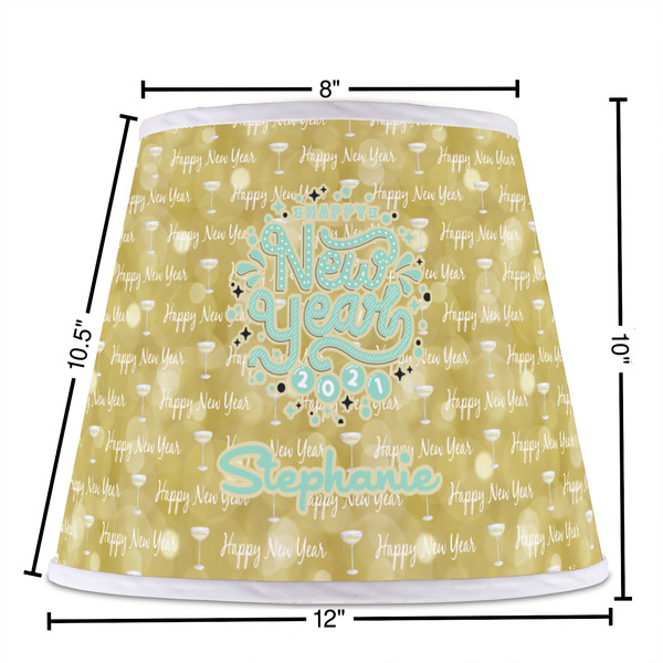 Happy New Year Poly Film Empire Lampshade - Dimensions
