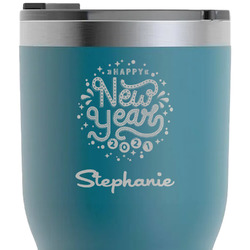 Happy New Year RTIC Tumbler - Dark Teal - Laser Engraved - Double-Sided (Personalized)