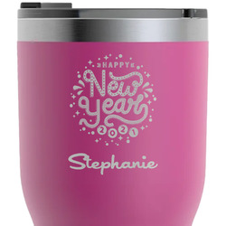 Happy New Year RTIC Tumbler - Magenta - Laser Engraved - Double-Sided (Personalized)