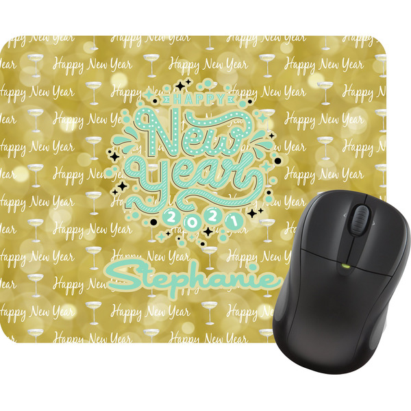 Custom Happy New Year Rectangular Mouse Pad w/ Name or Text