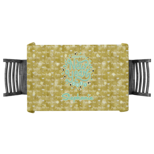 Custom Happy New Year Tablecloth - 58"x58" w/ Name or Text