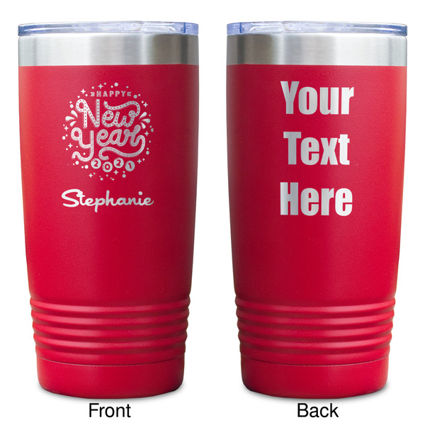Happy New Year Red Polar Camel Tumbler - 20oz - Double Sided - Approval