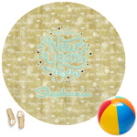 Happy New Year Round Beach Towel (Personalized)