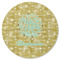 Happy New Year Round Rubber Backed Coaster w/ Name or Text