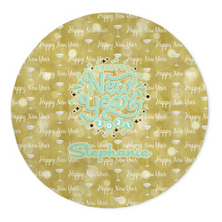 Happy New Year 5' Round Indoor Area Rug (Personalized)