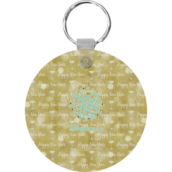 Happy New Year Round Keychain (Personalized)
