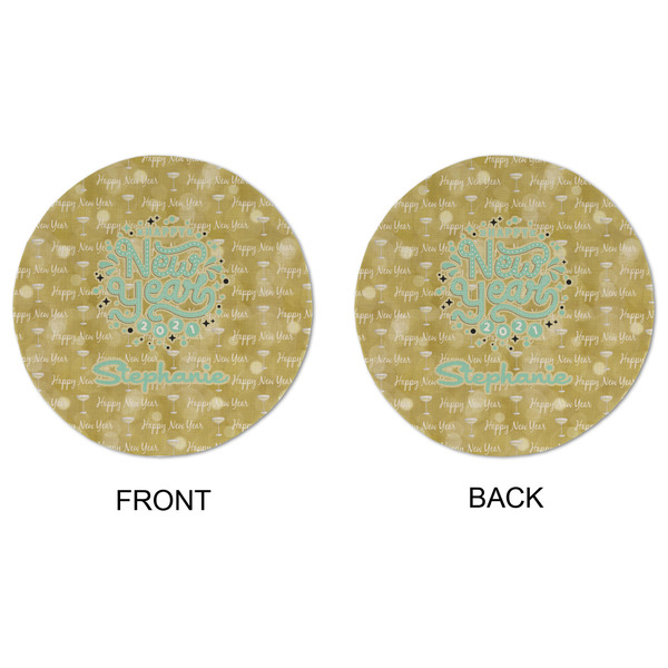 Happy New Year Round Linen Placemats - APPROVAL (double sided)