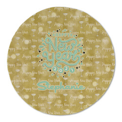 Happy New Year Round Linen Placemat (Personalized)