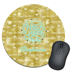 Happy New Year Round Mouse Pad (Personalized)