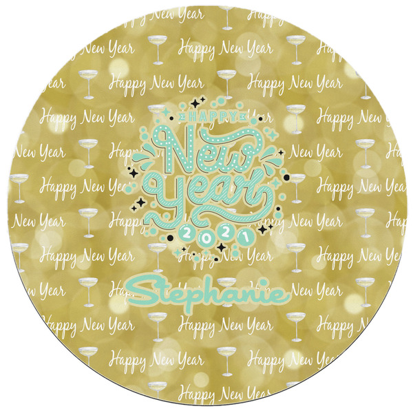 Happy New Year Round Mousepad - APPROVAL