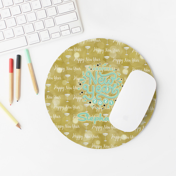 Happy New Year Round Mousepad - LIFESTYLE 2