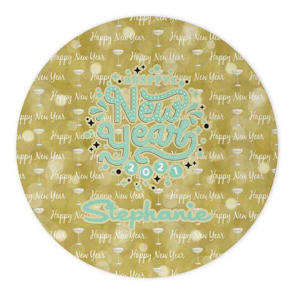 Happy New Year Round Paper Coaster - Approval