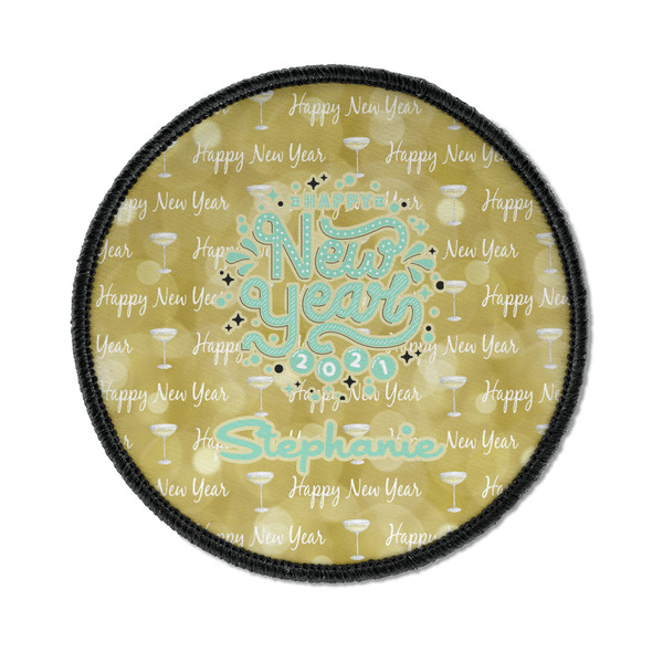 Custom Happy New Year Iron On Round Patch w/ Name or Text