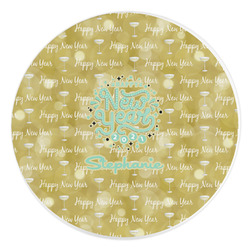 Happy New Year Round Stone Trivet (Personalized)