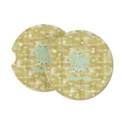 Happy New Year Sandstone Car Coasters (Personalized)