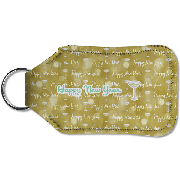 Happy New Year Sanitizer Holder Keychain - Small (Back)