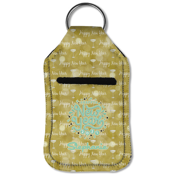 Happy New Year Sanitizer Holder Keychain - Small (Front Flat)