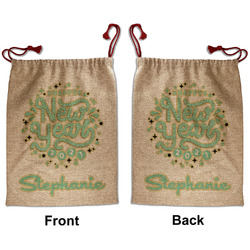Happy New Year Santa Sack - Front & Back (Personalized)
