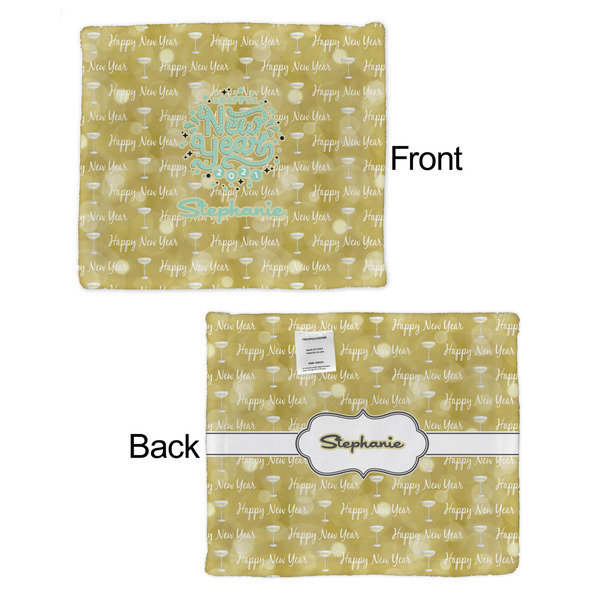 Happy New Year Security Blanket - Front & Back View