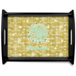 Happy New Year Black Wooden Tray - Large w/ Name or Text