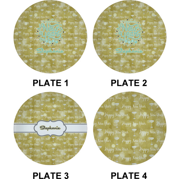 Happy New Year Set of Appetizer / Dessert Plates (Approval)