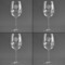 Happy New Year Set of Four Personalized Wineglasses (Approval)