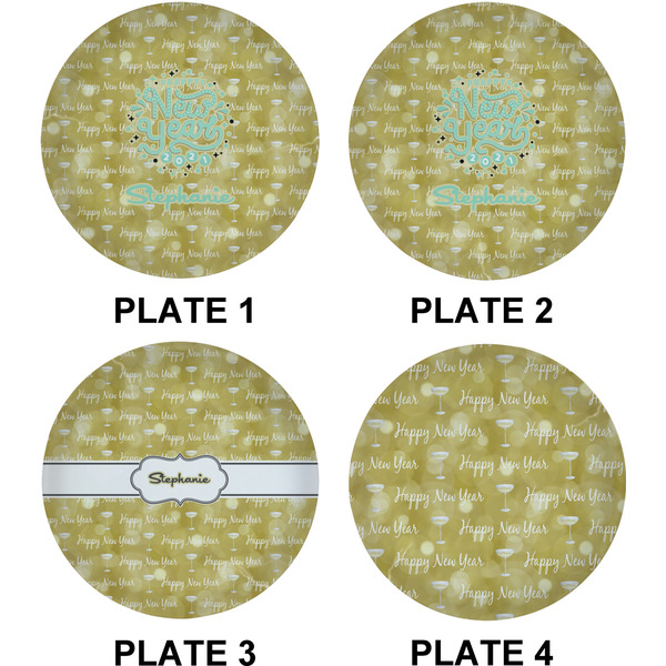 Happy New Year Set of Lunch / Dinner Plates (Approval)