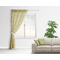 Happy New Year Sheer Curtain With Window and Rod - in Room Matching Pillow