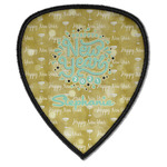 Happy New Year Iron on Shield Patch A w/ Name or Text
