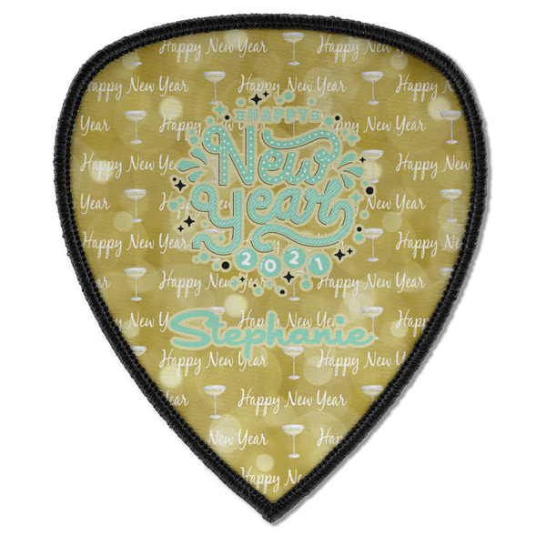 Custom Happy New Year Iron on Shield Patch A w/ Name or Text
