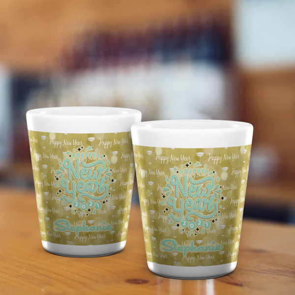 Happy New Year Shot Glass - White - LIFESTYLE