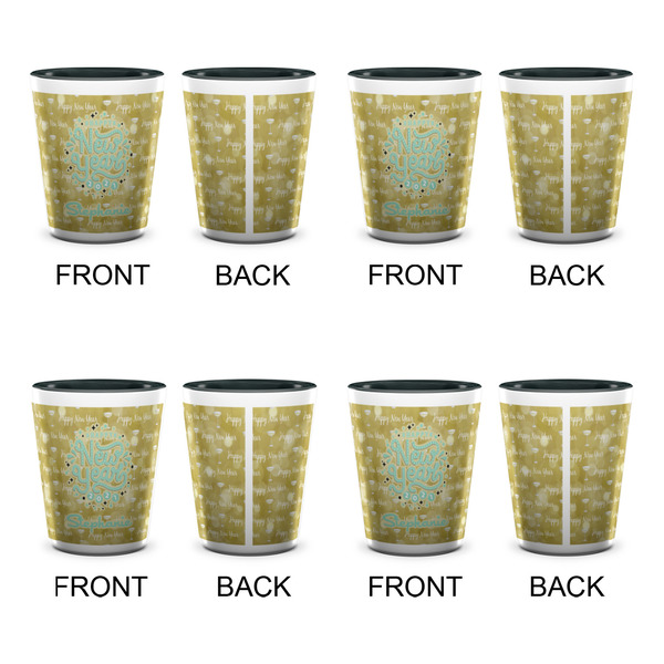 Happy New Year Shot Glassess - Two Tone - Set of 4 - APPROVAL
