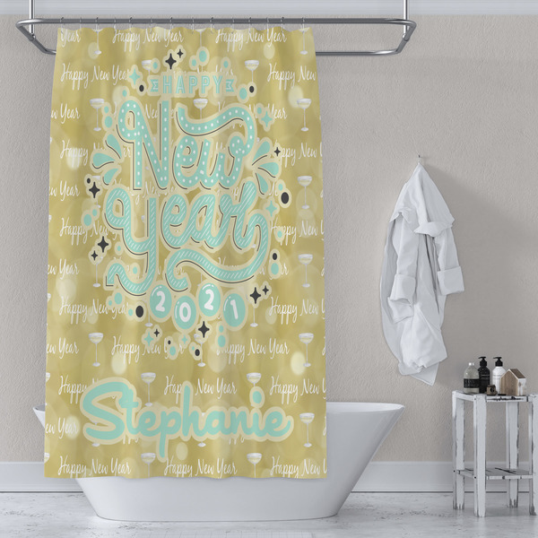 Happy New Year Shower Curtain Lifestyle