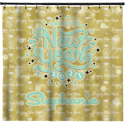 Happy New Year Shower Curtain - Custom Size w/ Name or Text