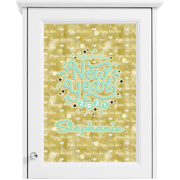 Happy New Year Single White Cabinet Decal